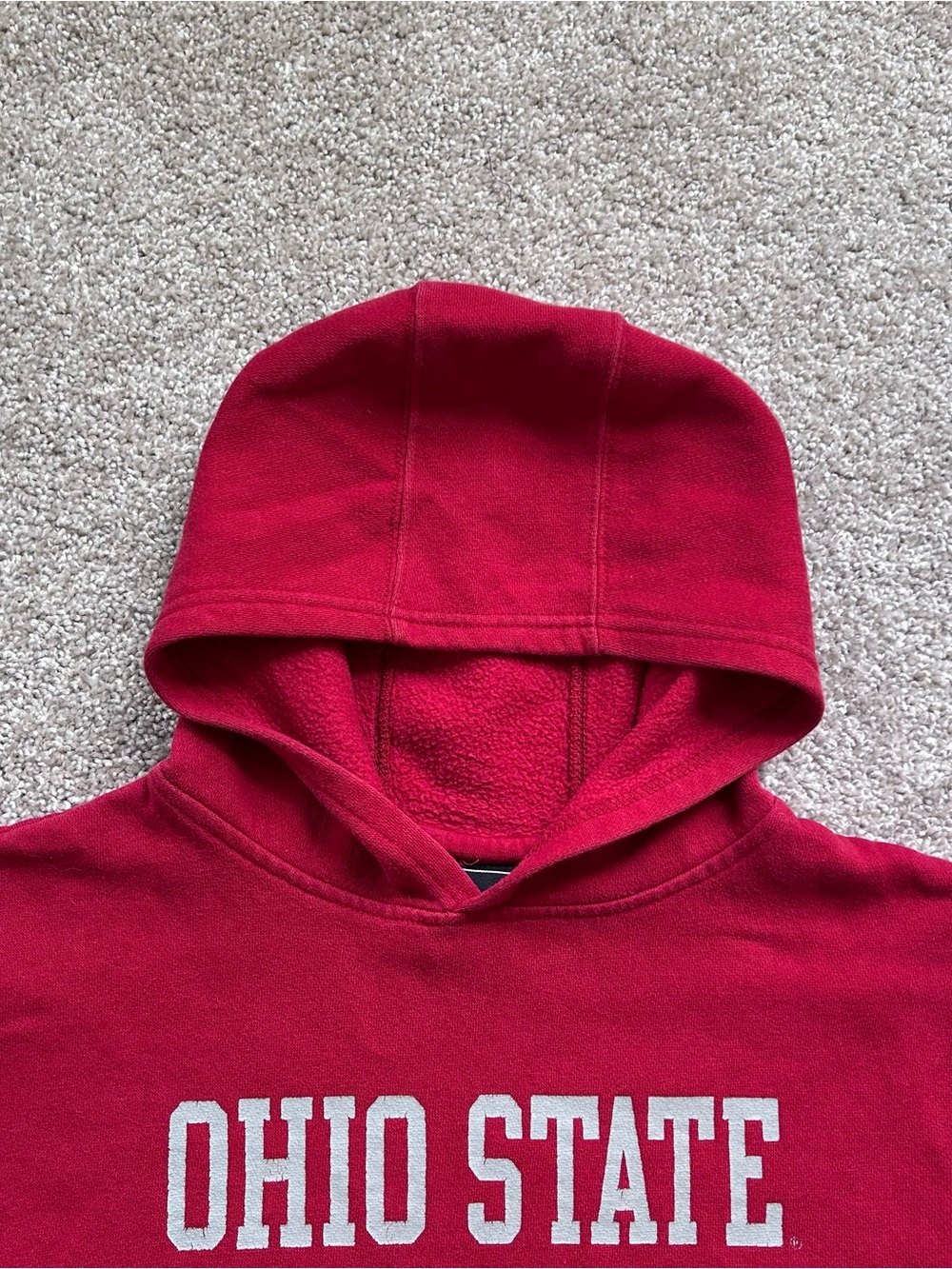 Ohio State Buckeyes Hoodie Red Genuine Stuff Small/Medium Pullover - Picture 4 of 7